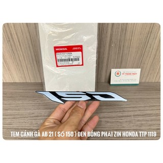 Tem cánh bửng AB 2021 ( Số 150 ) Đen Bóng Phải ( miếng ) 86640K1FV30ZA
