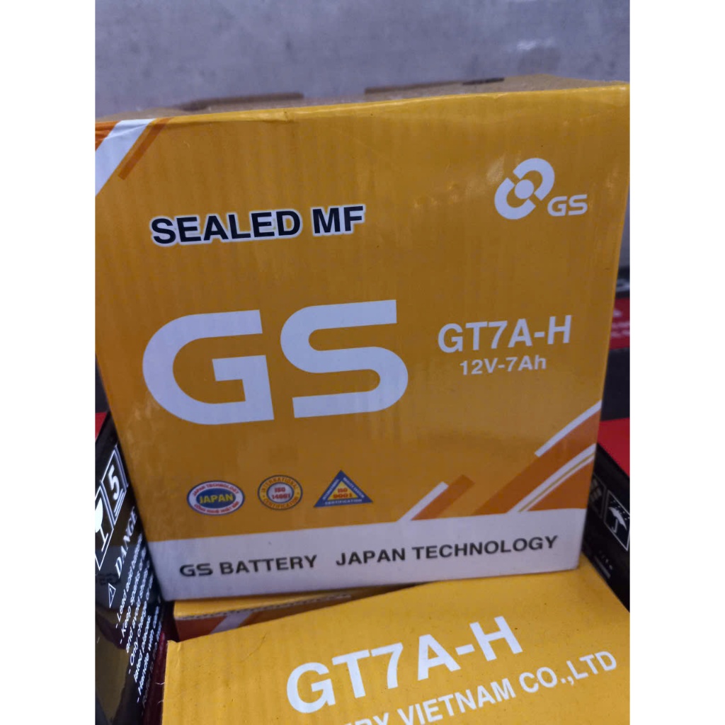 Bình Ắc Quy Khô Hiệu GS cho xe SH, DYLAN, @, PS (GT7A-H) 12V-7Ah