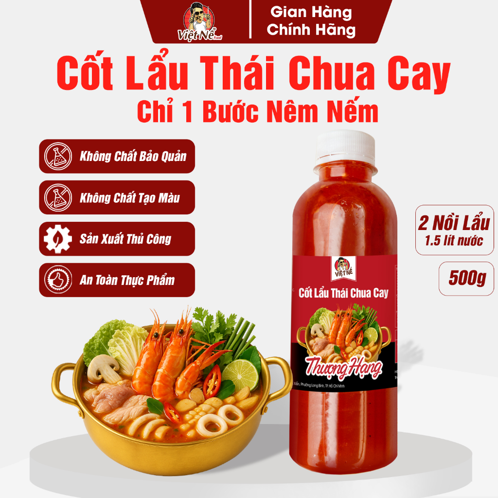 Cốt Lẩu Thái Chua Cay – Tiện Lợi Chỉ 1 Bước, Làm Lẩu Thái, Ốc Hấp Thái, Ngao Hấp Thái,Bún Tom Yum, B