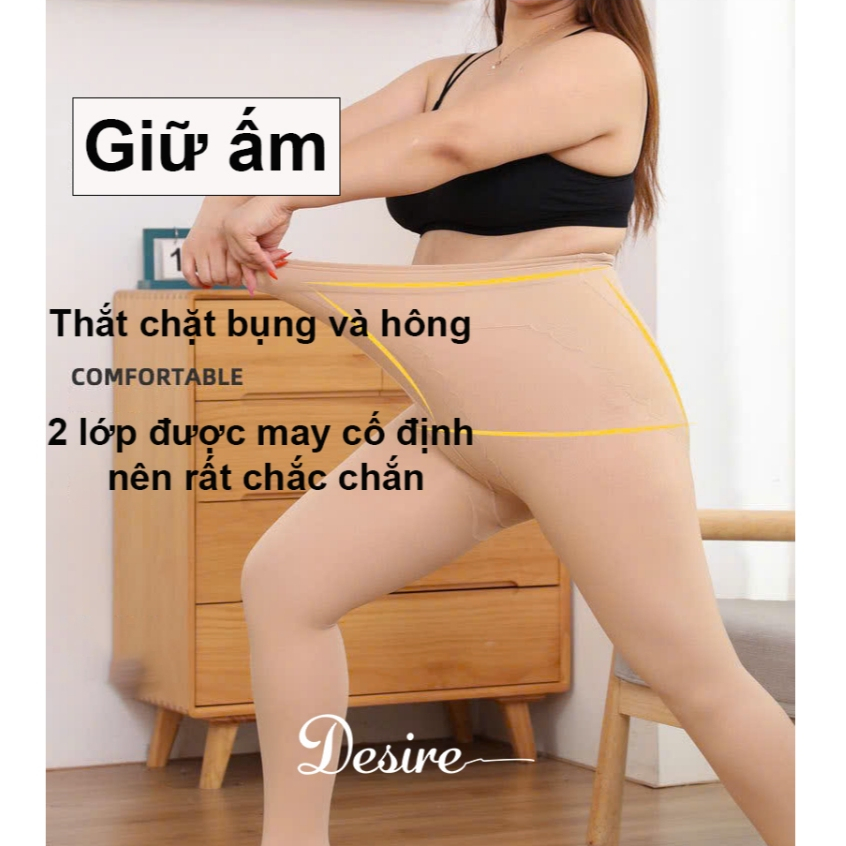 Quần Tất Nữ BIGSIZE (45-80KG) Dày Siêu Co Giãn Mềm Mại Ấm Áp DESIRE DS6262-1