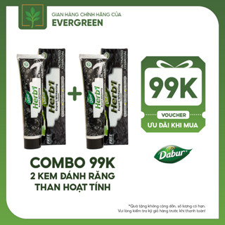   Mua 1 tặng 1  Kem Đánh Răng Dabur Than Hoạt Tính 150g Làm Trắng Răng Loại Bỏ Vết Ố Vàng Bảo Vệ Men Răng 