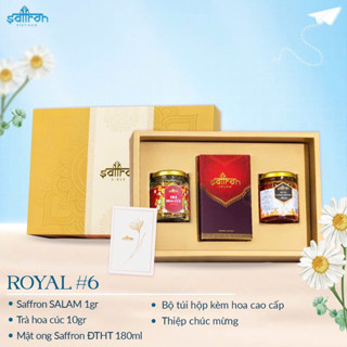 Bộ quà Tặng  nhụy hoa nghệ tây Saffron kèm Trà hoa và mât ong saffron Đông trùng hạ thảo