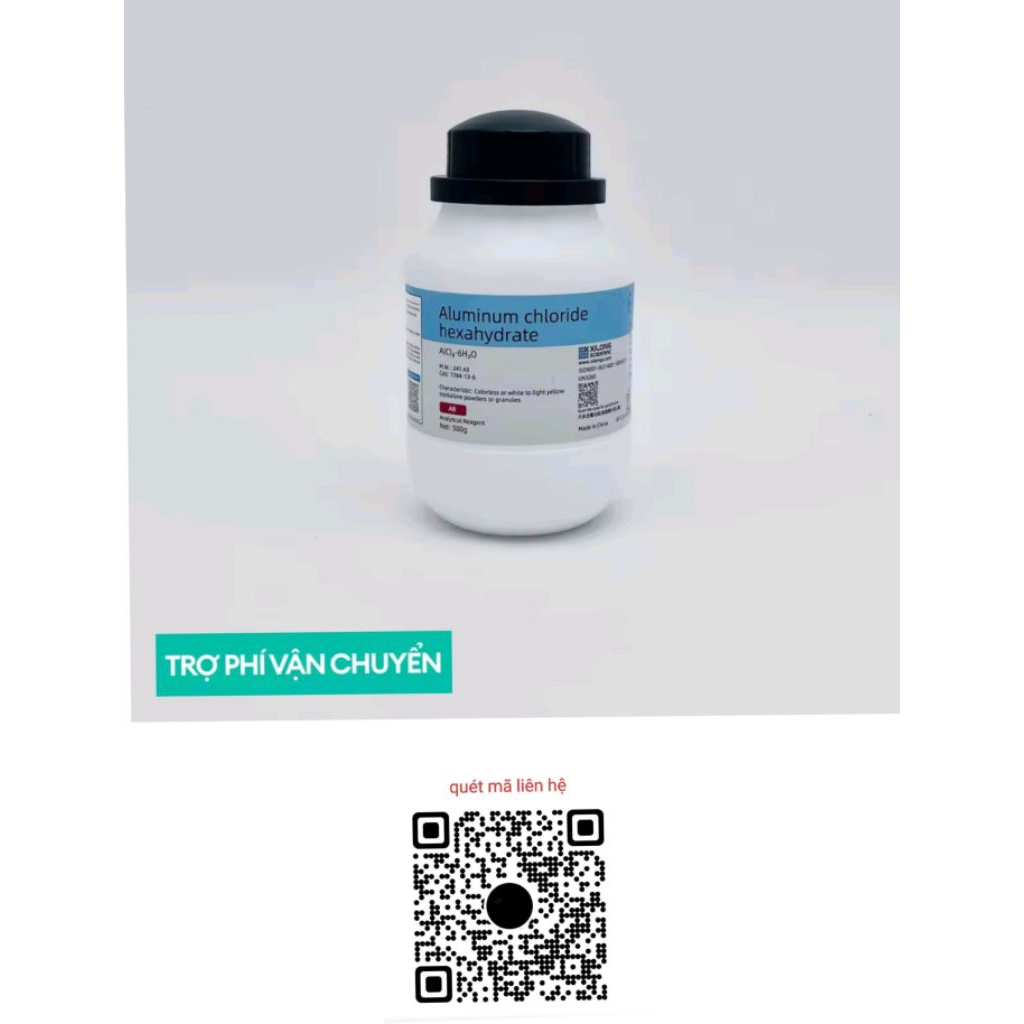 Hóa chất Aluminum Chloride Hexahydrate (Chai 500G, AR, Xilong, Cas 7784-13-6)