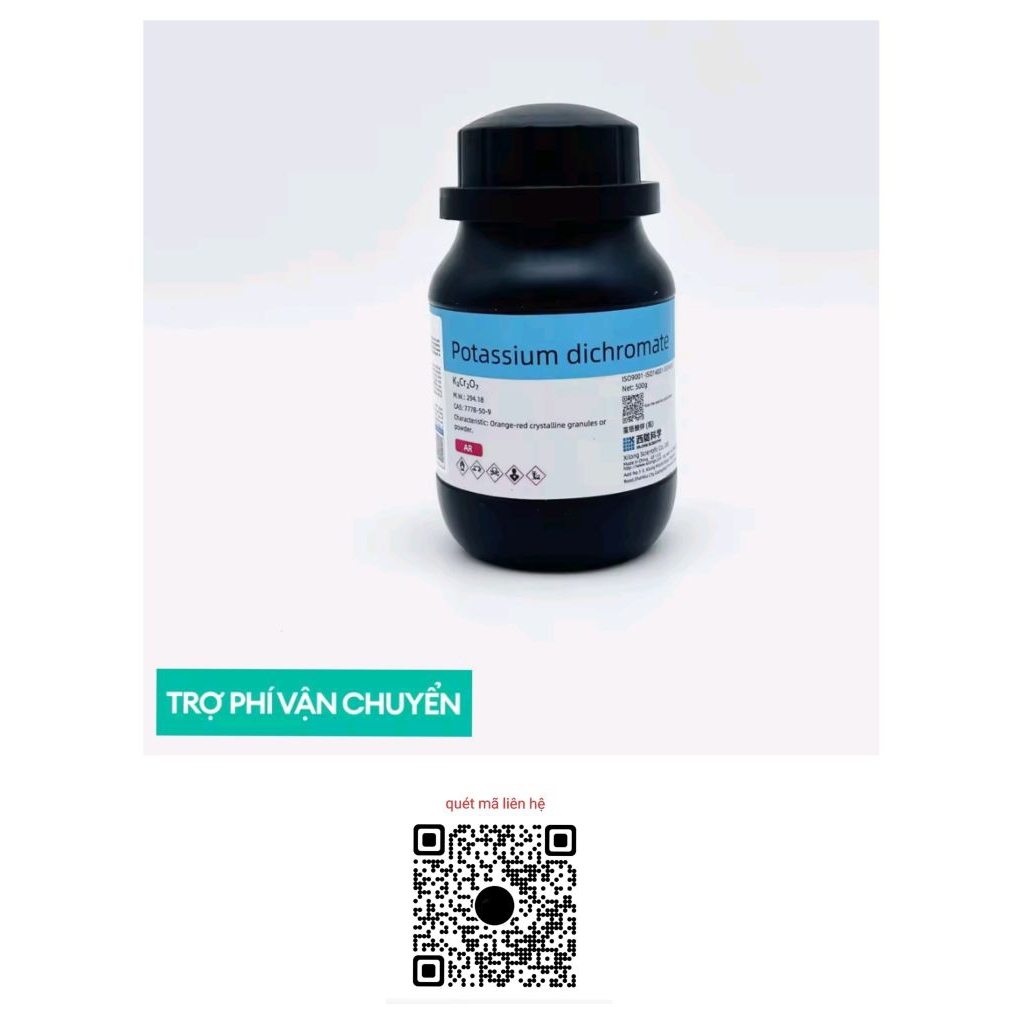 Hóa chất Potassium Dichromate ≥99.8% (K2Cr207, AR, Chai 500G, XIlong, cas 7778-50-9)