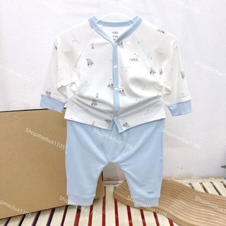 Bộ sơ sinh cài lệch Nous chất Petit 0-12M