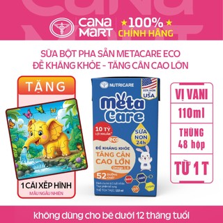  Thùng 48 hộp sữa bột pha sẵn Metacare ECO Nutricare cho bé đề kháng khỏe tăng cân cao lớn 