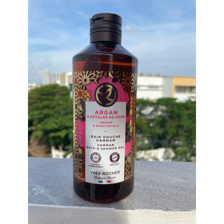(6/2028) Sữa tắm dạng gel hương hoa hồng & tinh dầu argan Yves Rocher Shower Gel Argan & Rose Petals 400ml ag