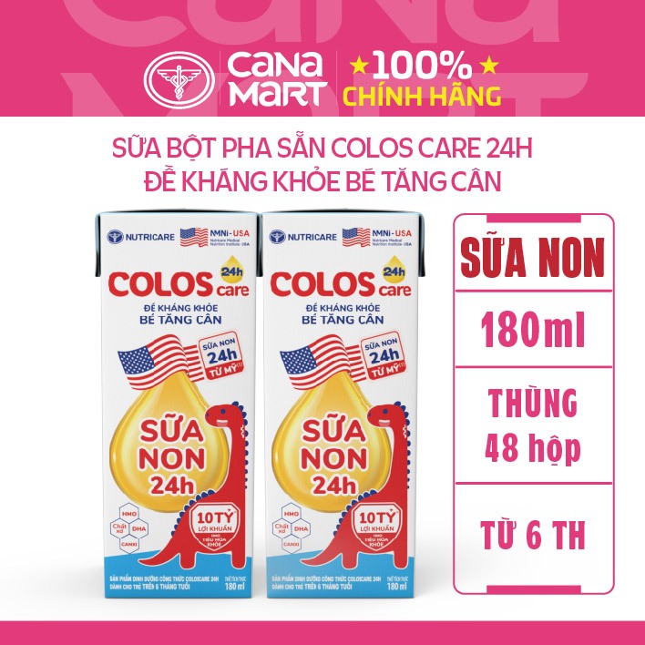Thùng 48 hộp sữa bột pha sẵn Nutricare ColosCare giúp bé tăng cường miễn dịch