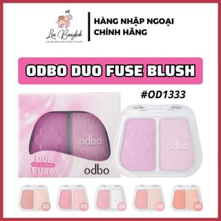  Phấn Bắt Sáng Và Má Hồng Odbo Duo Fuse Blush Od1333 Highlight Có Nhũ Với Chất Phấn Mềm Mại Mịn Tự Nhiên Lâu Trôi 