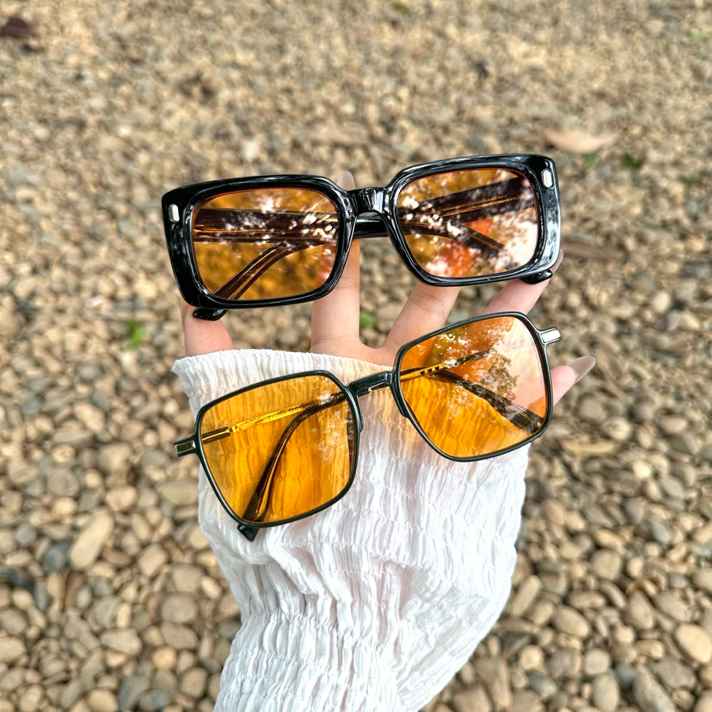 Kính râm màu cam ngăn UV cho cả nam và nữ