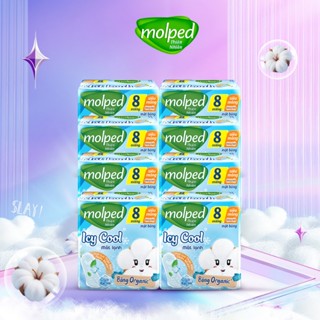   Tặng Thỏ Bông - Mua 2 Combo 8  Combo 8 gói Băng vệ sinh Molped Icy Cool thiên nhiên Mát lạnh không cánh  GÓI 8 MIẾNG  