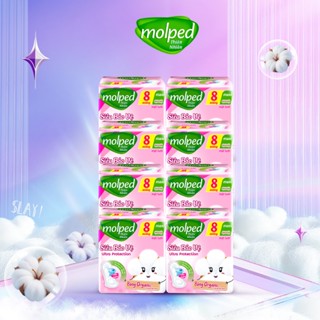   Tặng Thỏ Bông - Mua 2 Combo 8  Combo 8 gói Băng vệ sinh Molped thiên nhiên Siêu bảo vệ Ultra Protection Maxi không cánh 