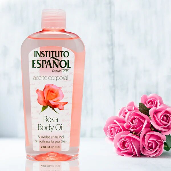 Dầu dưỡng thể INSTITUTO ESPANOL Rosa Body Oil 250ml tái tạo màng tế bào, làm mới mô da, trẻ hóa, phụ