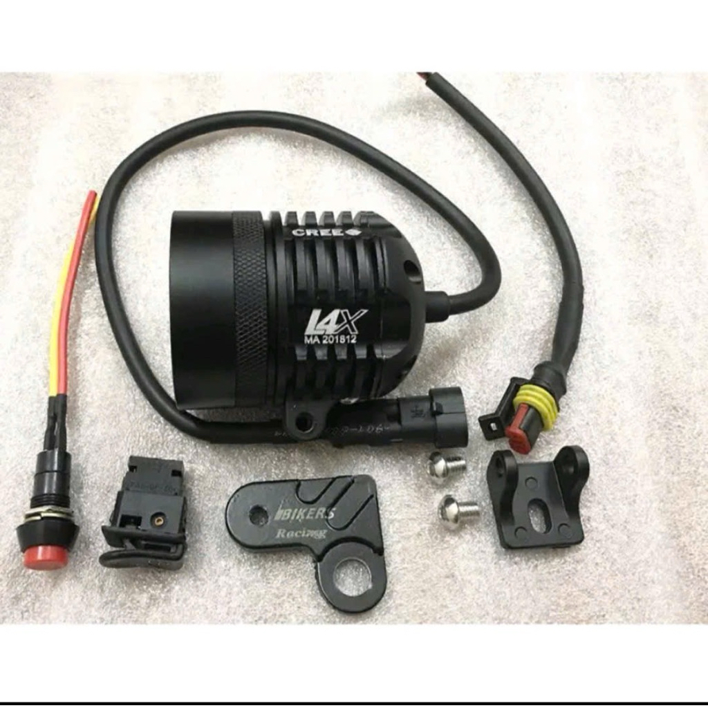 Đèn trợ sáng L4X siêu sáng –4 nhân LED ánh sáng trắng vàng – Đèn L4X chống nước, tản nhiệt tốt, bền 