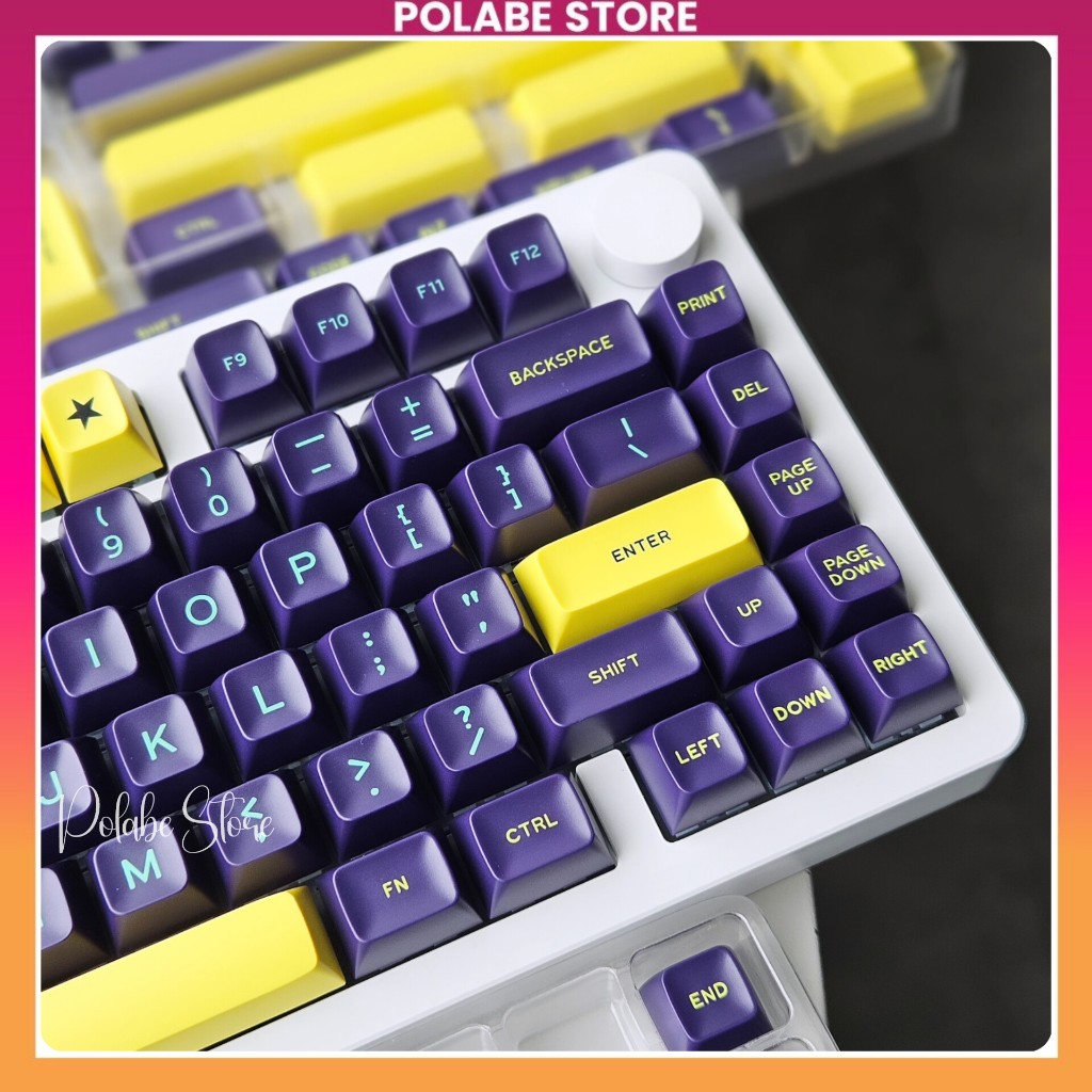 Keycap SA Cyberpunk Aifei Neon Pyga Cherry Profile bàn phím cơ Polabe Keycap Rẻ Đẹp