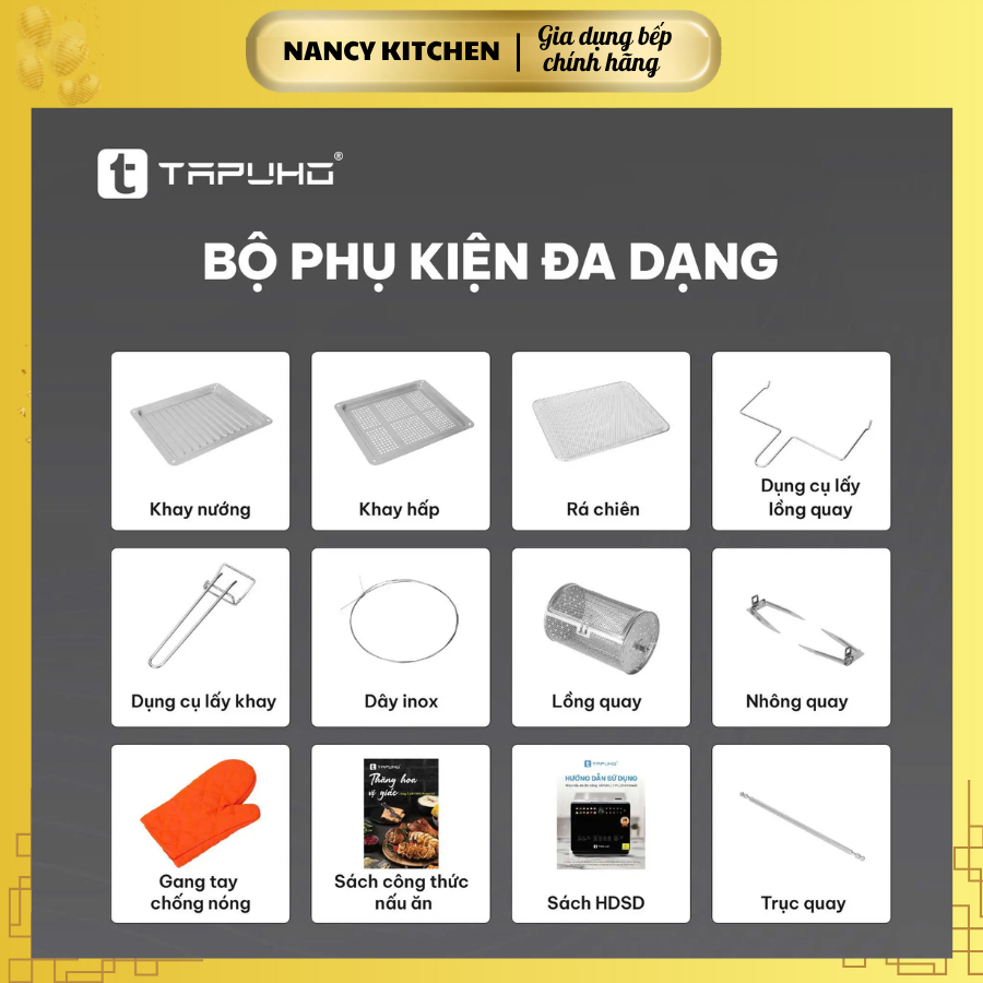 [Chính hãng] Máy nấu đa năng Tapuho TMC20 PRIMEAI ELITE,Nồi chiên hơi nước Tapuho 20 lít,bh 30 tháng