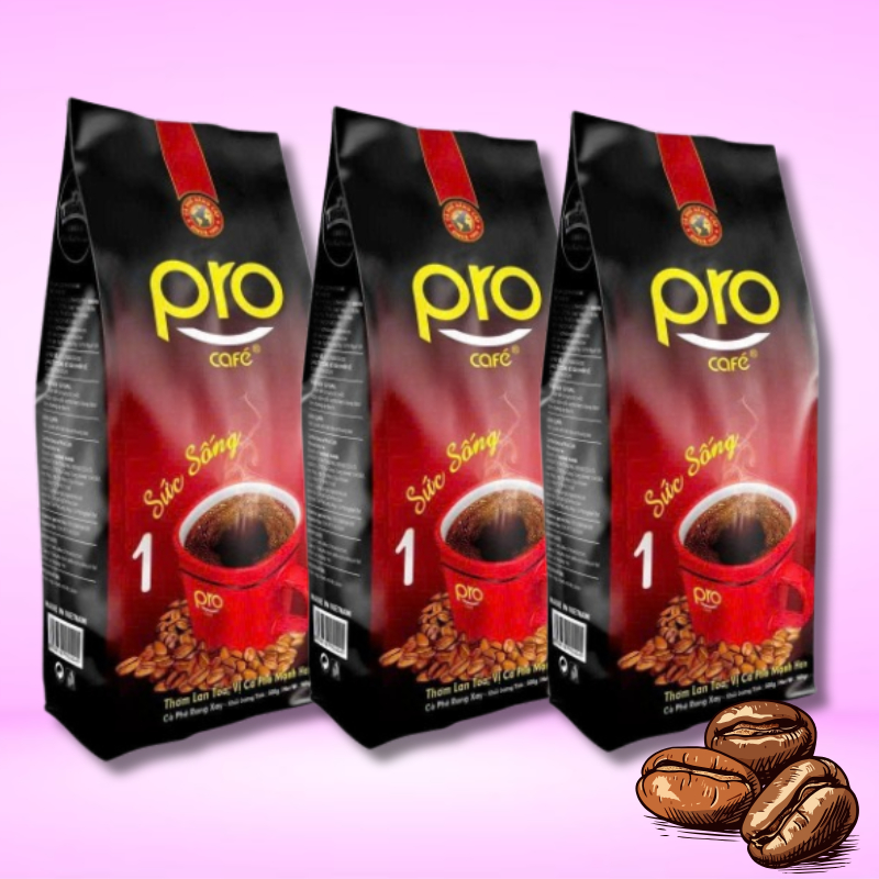 (Combo 1.5kg - 3 Túi F1 Pro) Cà Phê Long King Pro F1 500g, Cafe Đen Đá Sánh Đậm Thơm Đặc trưng Robus