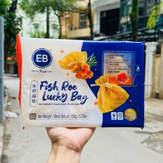 EB Túi Tiền Hải Sản Nhân Trứng Cá Malaysia Fish Roe Lucky Bag Viên Thả Lẩu 150g