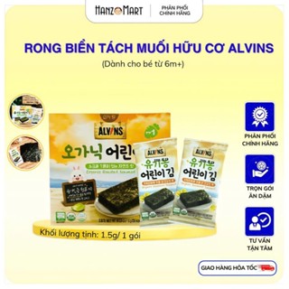 Rong biển tách muối cho bé ăn dặm hữu cơ Alvins Hàn Quốc 6m+