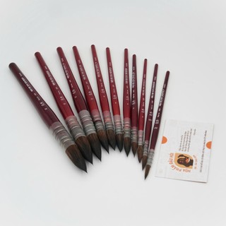 [ĐẬU HÓI]-Cọ vẽ đầu Mop Chengte lông chồn A200-Size 2/0,3/0,2,4,6