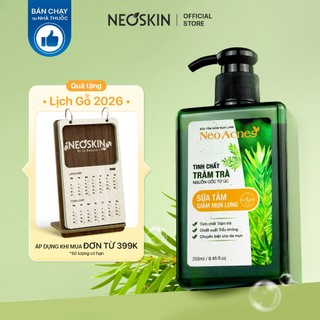  Sữa tắm mụn lưng giảm nang lông ngừa thâm mụn chiết xuất Tràm trà úc và trầu không NEOSKIN 250ml 