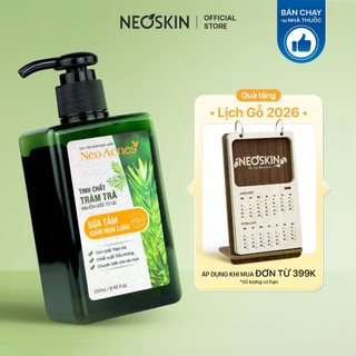  Sữa tắm tràm trà sạch mụn lưng giảm thâm sáng da ngăn ngừa nang lông NEOACNES 250ml NEOSKIN 