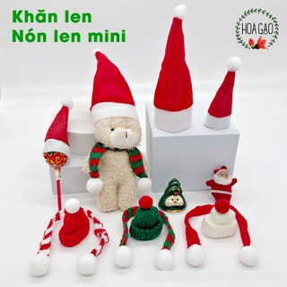  Mũ len khăn choàng trang trí giáng sinh HOAGẠO cây thông noel decor giáng sinh mũ noel mũ giáng sinh 
