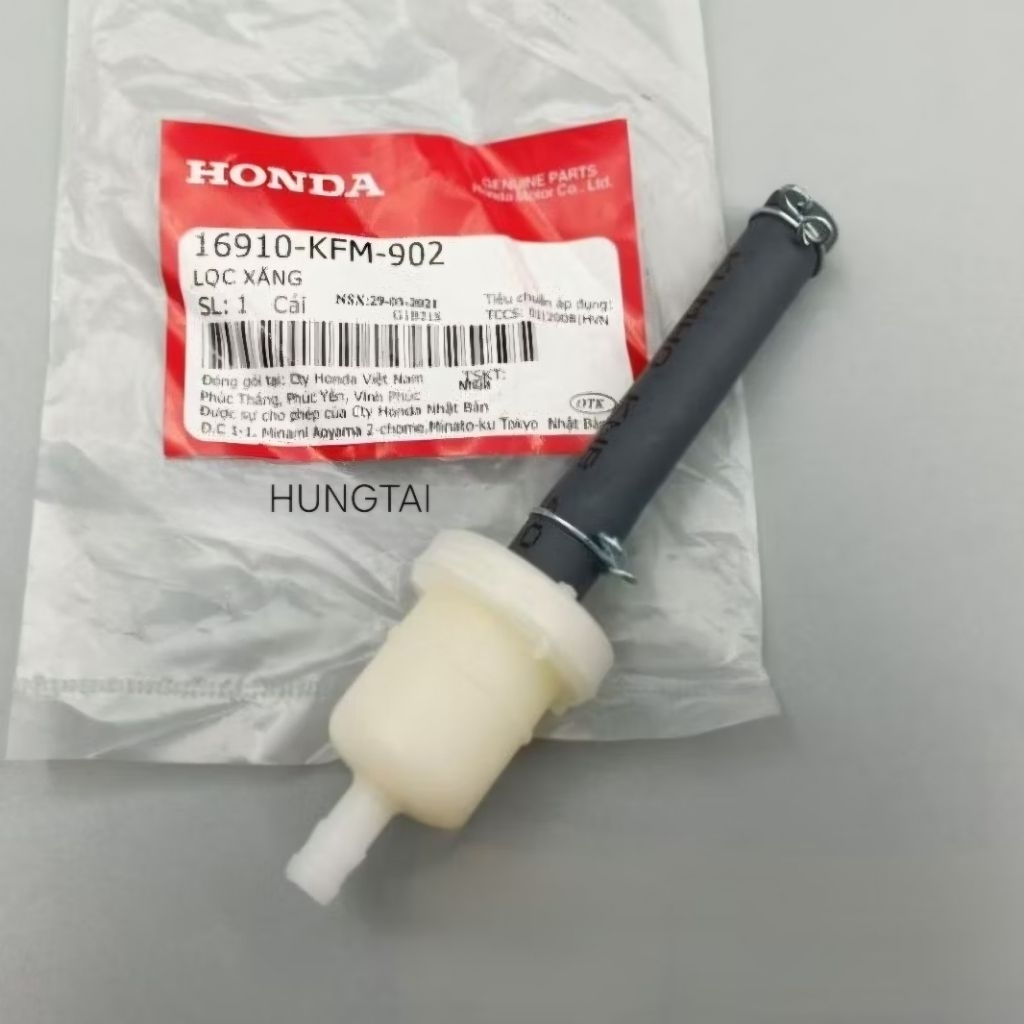 Lọc bình xăng xe DREAM, WAVE, FUTURE... zin Honda có ống xăng 16910-KFM-902