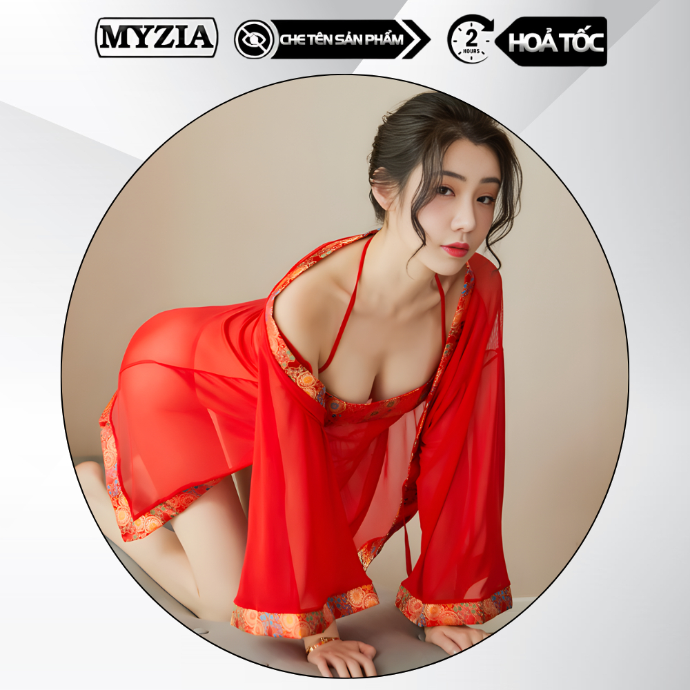 [ CHE TÊN SẢN PHẨM, TẶNG QUẦN LÓT ] Đồ ngủ cosplay gợi cảm Myzia DN26 (bán kèm tất, bịt mắt, áo choà