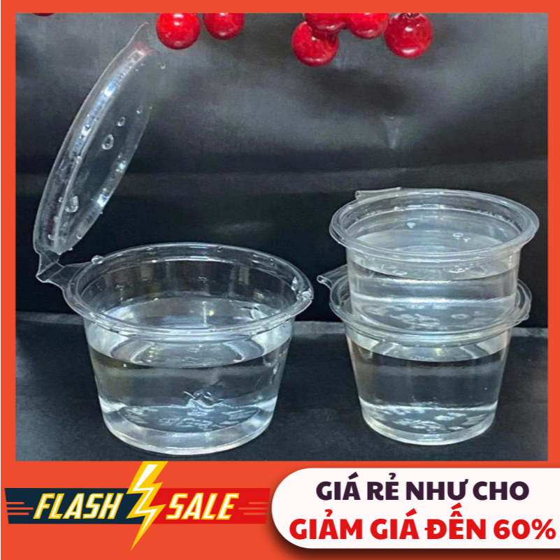 SET 50 Hủ Nắp Liền Nhựa Thực Phẩm Hủ Đựng Nước Chấm Sốt Gia Vị Lốc 50 Hủ Sốt Nắp Liền #