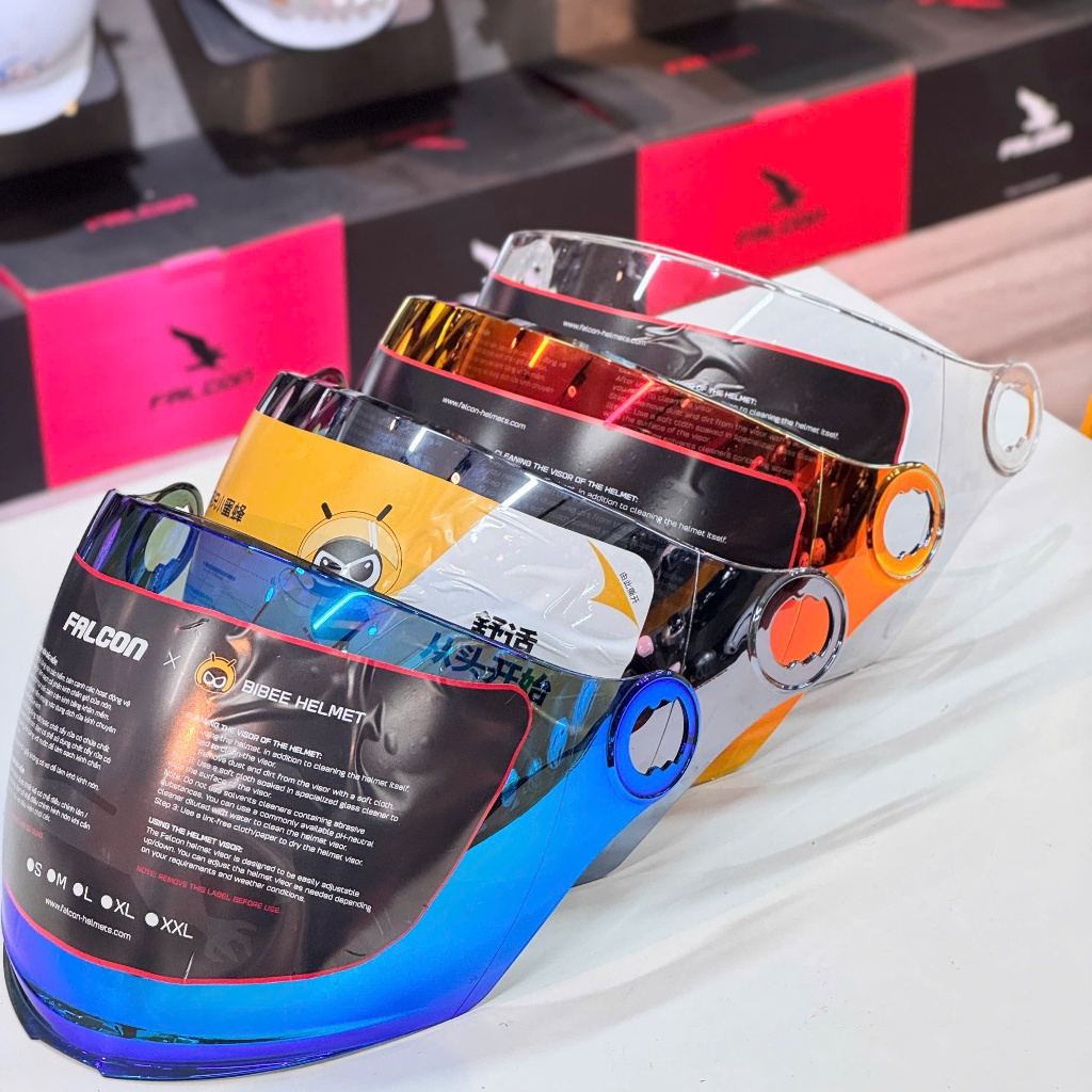 [Phụ Kiện Nón] Kính Thay Thế Mũ Bảo Hiểm Falcon F14, Falcon F17, F19 – Bảo Vệ Mắt, Chắn Mưa, Chống B