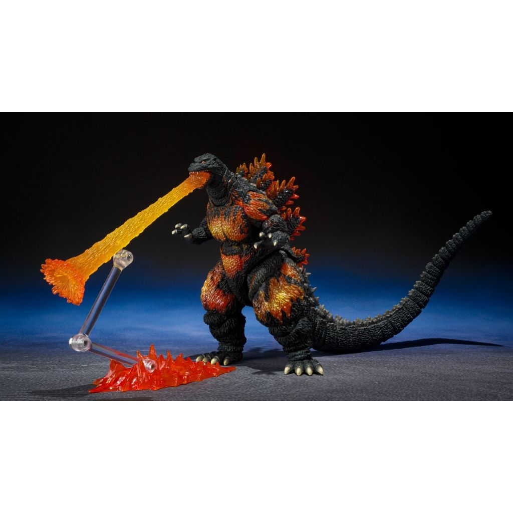 Mô hình quái vật Burning Godzilla 1995. bảng kỉ niệm 70 năm. S.H.Monsterarts Bandai
