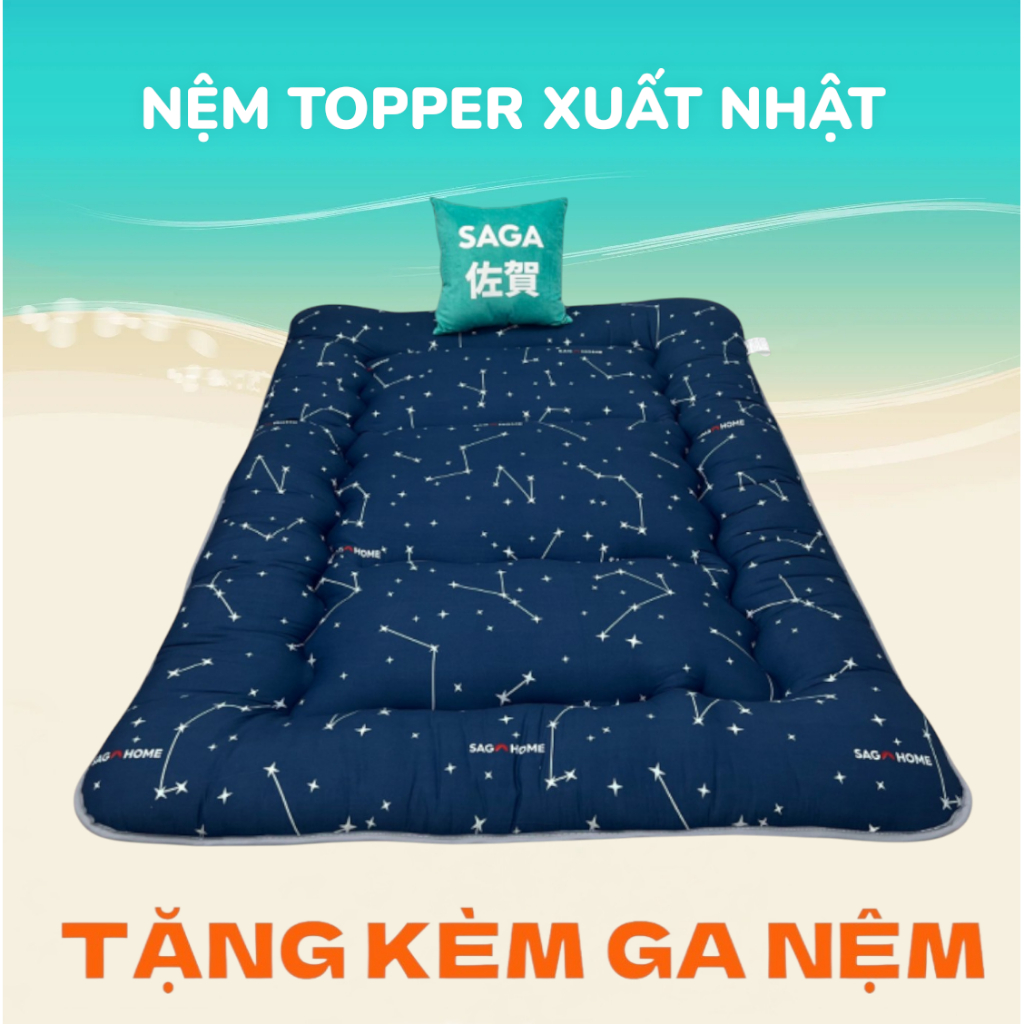 NỆM TOPPER,NỆM BÔNG HÀNG XUẤT KHẨU, KÍCH THƯỚC 1MX2M,1M2X2M,1M4X2M,1M6X2M,1M8X2M TẶNG KÈM GA NỆM