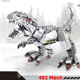   482 Chi Tiết  BỘ ĐỒ CHƠI XẾP HÌNH Khủng Long Lắp Ghép Mô hình Khủng Long Lắp Ráp Khủng Long 