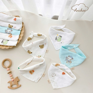  Set 5 yếm xô sợi tre tam giác cho bé Anchee 