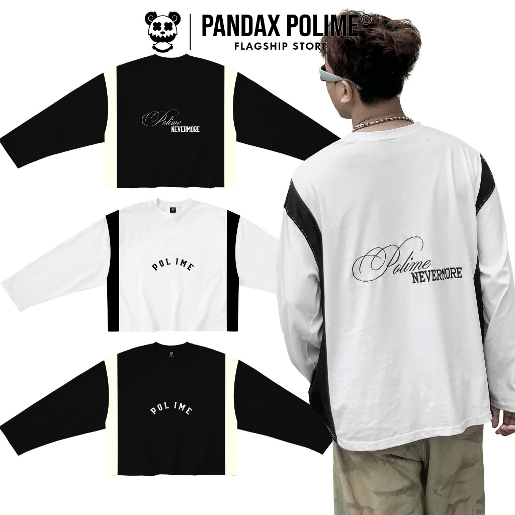 Áo thun tay dài big boxy 280gsm thêu xù long sleeve tee local brand form rộng px pandax polime