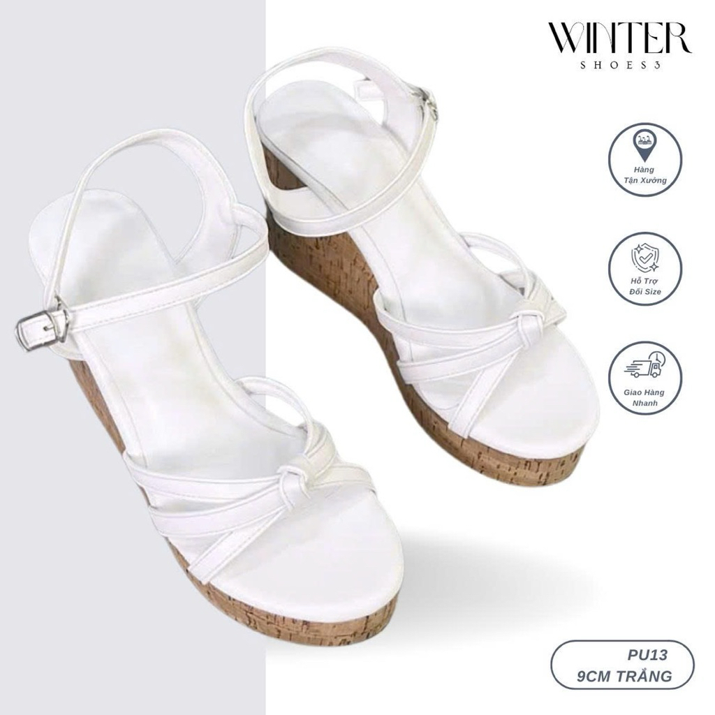 Winter shoes- giày Sandan đế xuồng ( pu13- 9cm ) xinh xắn hót 2026
