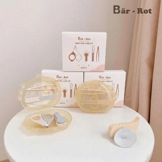Bộ Bấm Móng Tay Bar Rot 4 Chi Tiết An Toàn Cho Bé kèm hộp đựng sử dụng cho bé từ sơ sinh Bar-rot