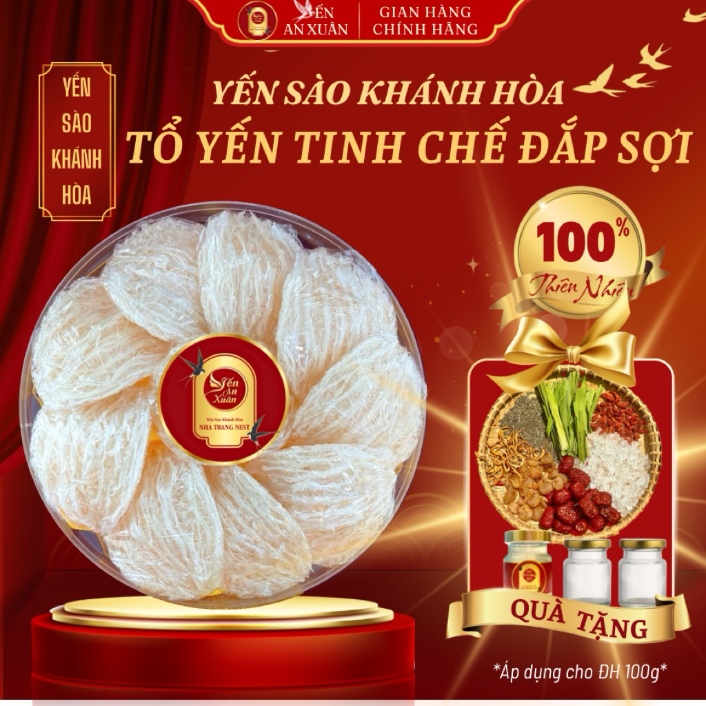 Tổ Yến Tinh Chế Đắp Sợi Sạch Lông (Kèm Đồ Chưng) - NHA TRANG NEST (Yến Nguyên Liệu)