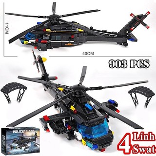  903 CHI TIẾT - Bộ Đồ Chơi Lắp Ráp Mô Hình Máy Bay Trực Thăng Đổ Bộ - Đồ Chơi Lắp Ghép Trực Thăng Chiến Đấu - Tiêm Kích 