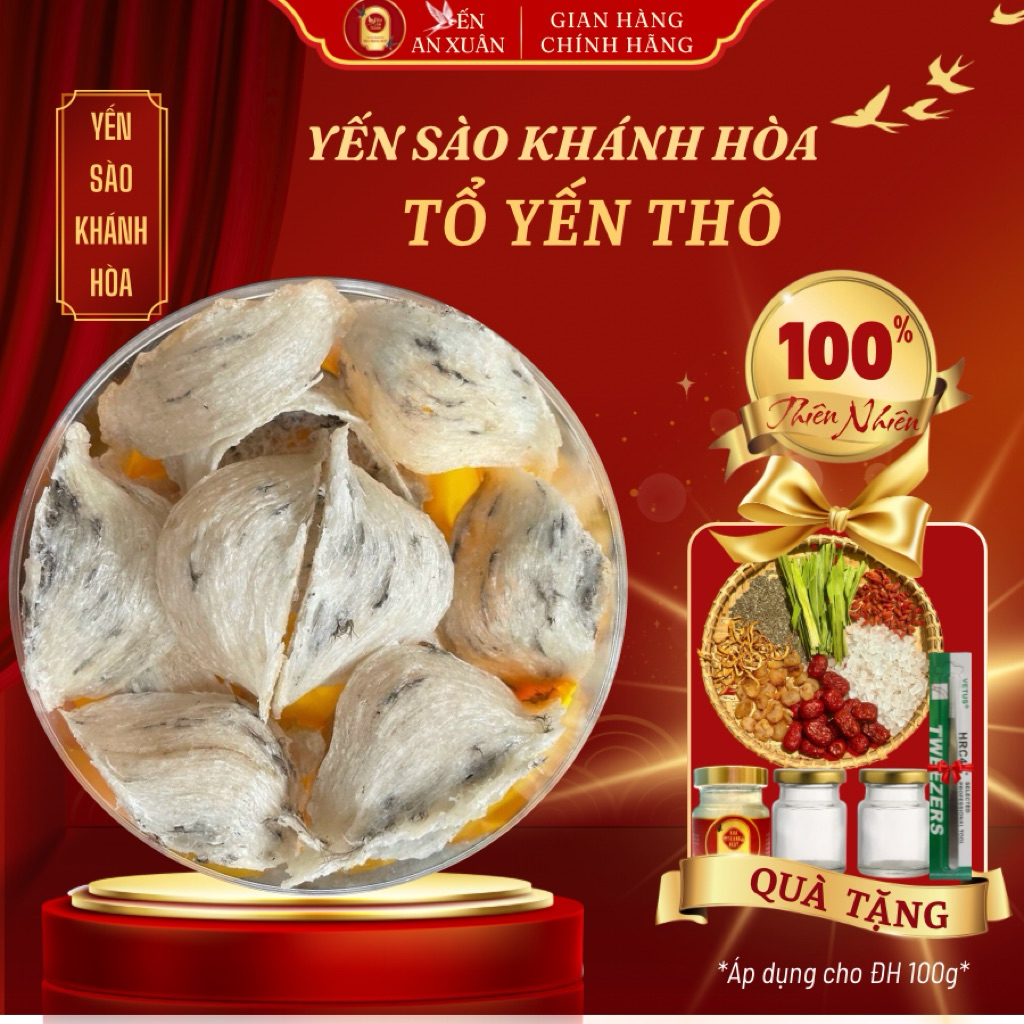 Yến Thô Khánh Hoà Nguyên Tổ Ít Lông (Kèm Đồ Chưng) - NHA TRANG NEST - Yến Nguyên Liệu