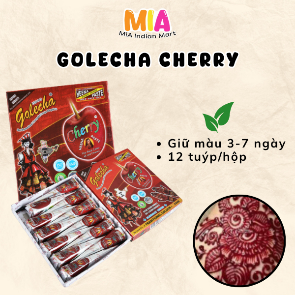 Mực Vẽ GOLECHA HENNA Cherry Red Ấn Độ