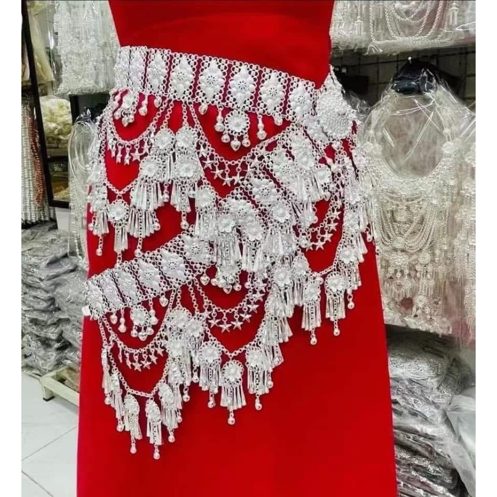 dây lưng bạc phụ kiện hmong