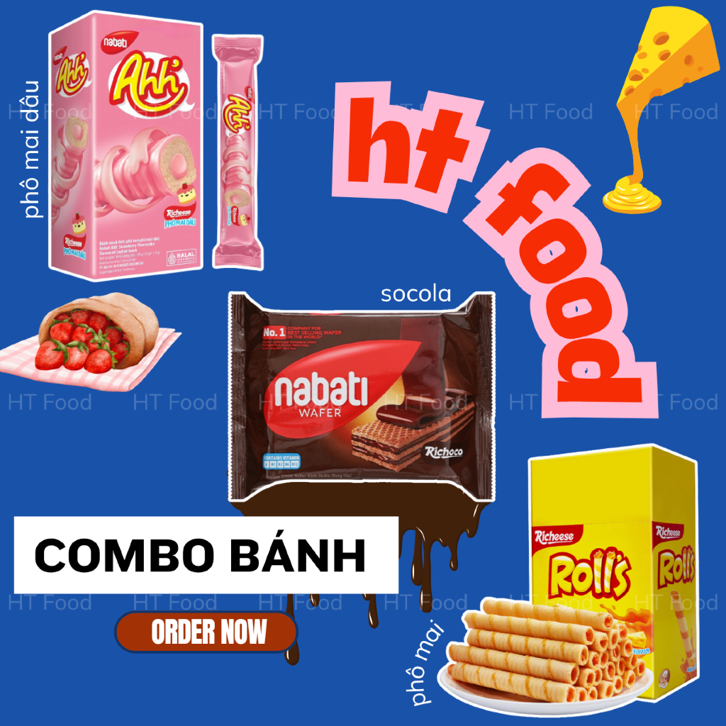 HT Food | Combo bánh kẹo mix nhiều loại khác nhau