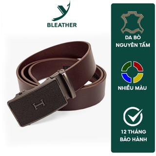  Thắt lưng da bò nguyên tấm màu nâu L111- khóa tăng tự động thép không gỉ nhiều mặt lựa chọn bảo hành 12 tháng 