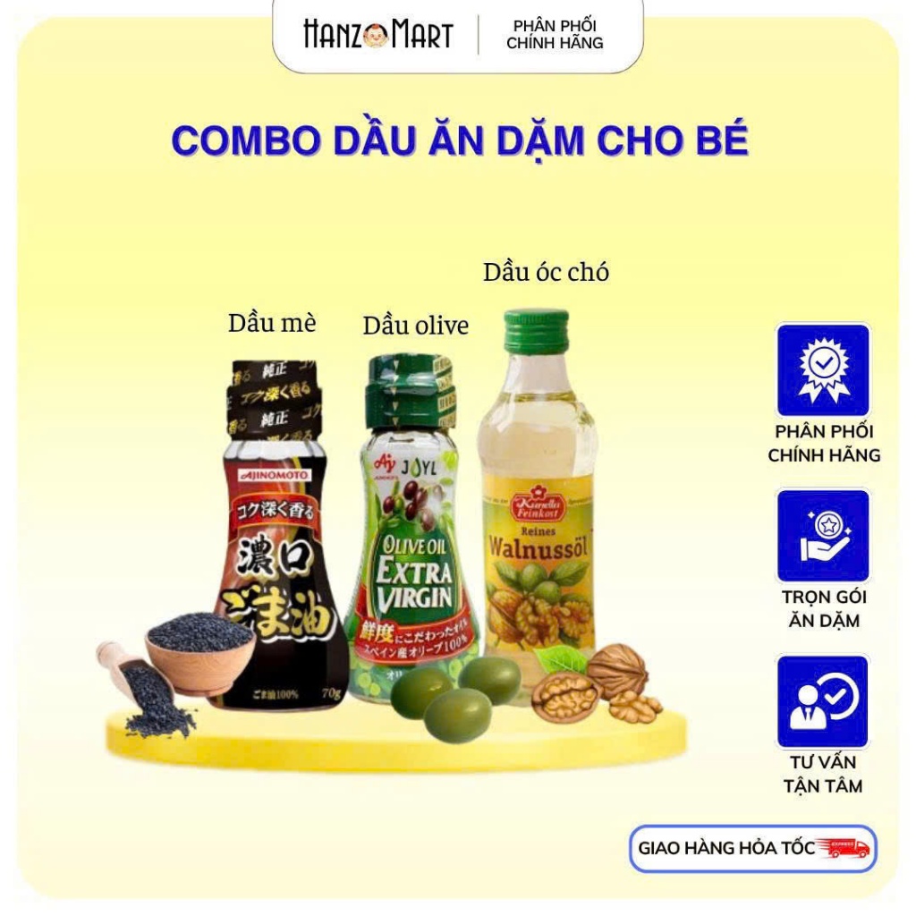 Combo dầu ăn dặm cho bé Nhật Bản