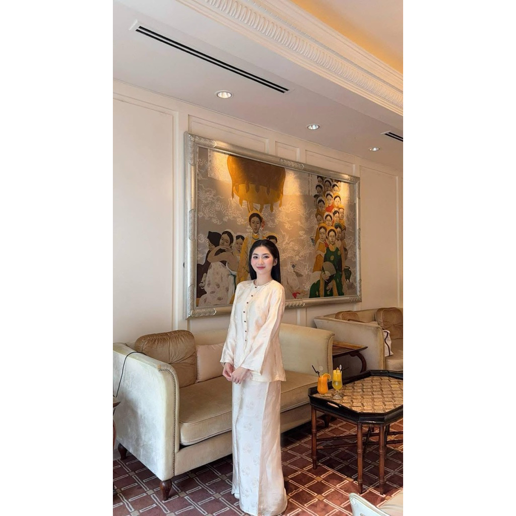 G09 Set Bà Ba Gấm Trắng Ngọc Trai