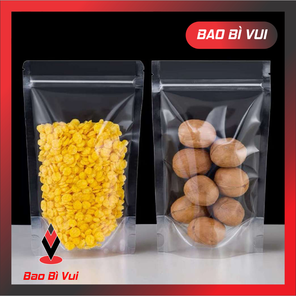 [500g-1kg] Túi zip trong đáy đứng - BAO BÌ VUI