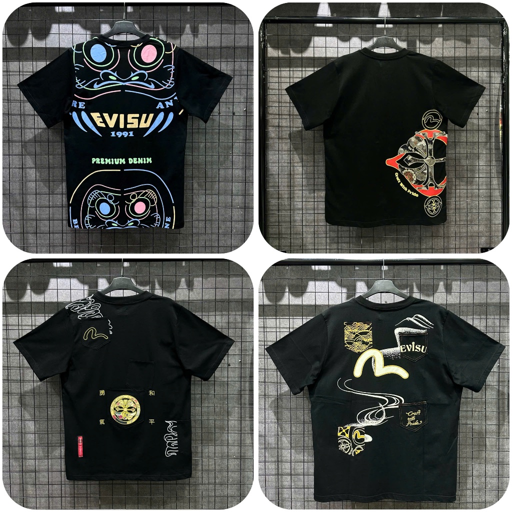 ÁO THUN THỜI TRANG 𝑬𝙑𝑰𝙎𝑼 NHIỀU PHỐI MÀU