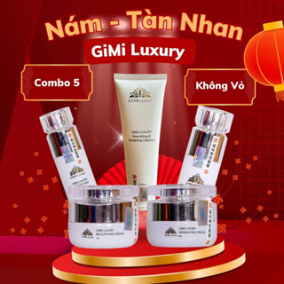  {Chính Hãng} Combo 5 Mỹ Phẩm Nám Tàn Nhan GiMi Luxury Hàn Quốc,giúp da mờ nám trắng sáng.{Không vỏ} 